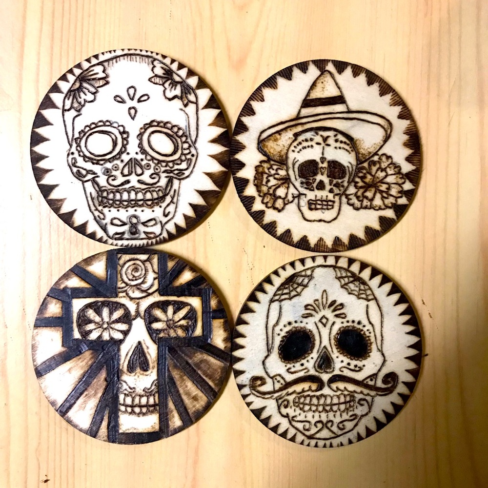 Day of the dead coaster set